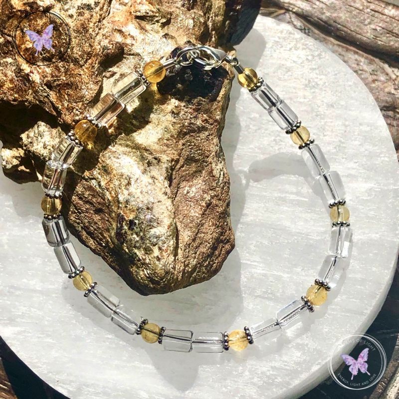Clear Quartz & Citrine Bracelet